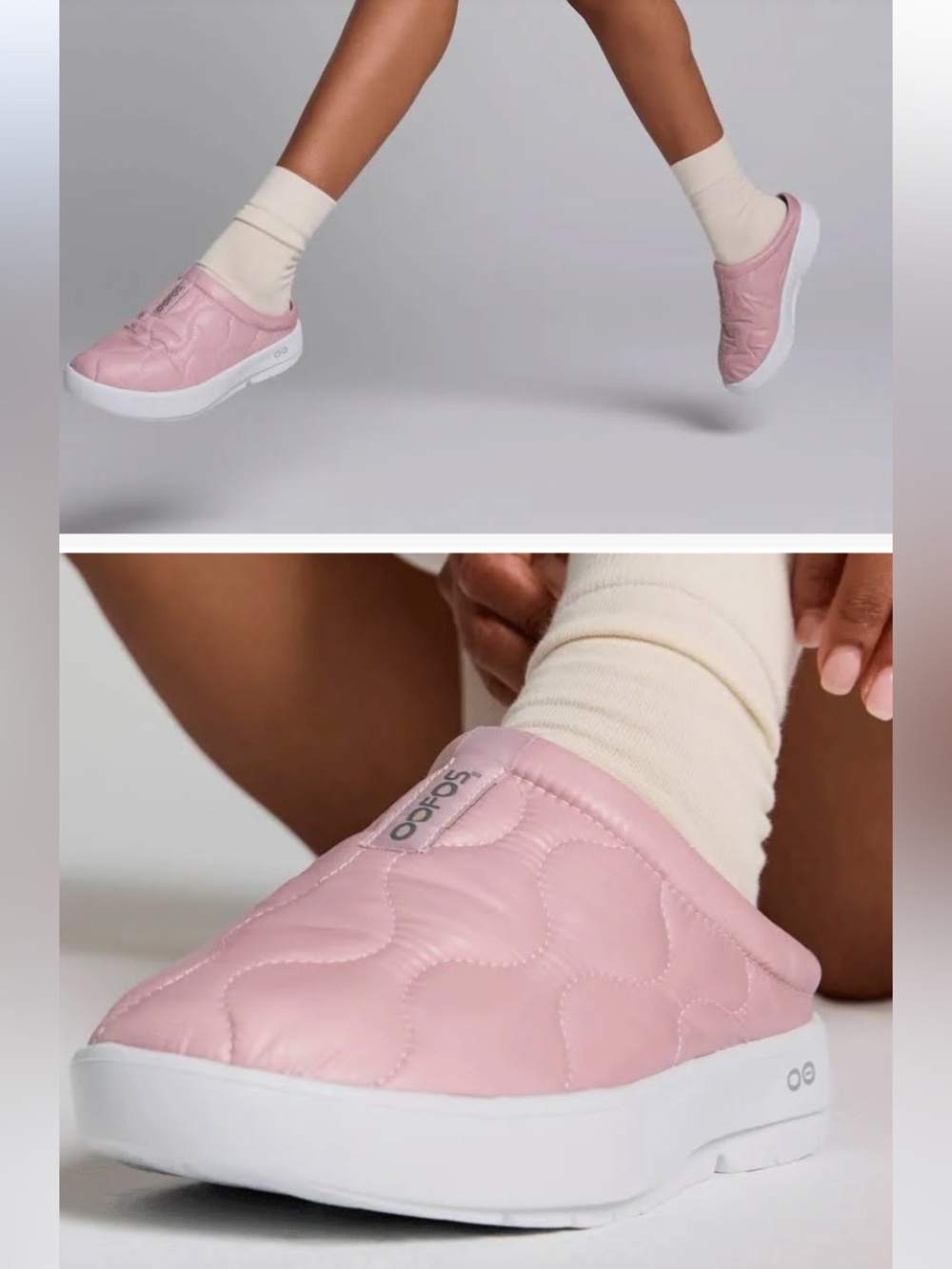 Oofos OOcoozie Thermo Mule Pink Quilted Shoe Recovery Technology Cozy Size W 7 - Picture 2 of 16